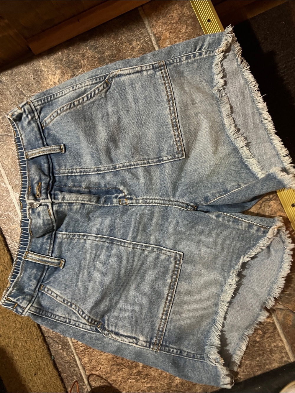 Light Wash Frayed Hem AERIE Denim Women's Shorts